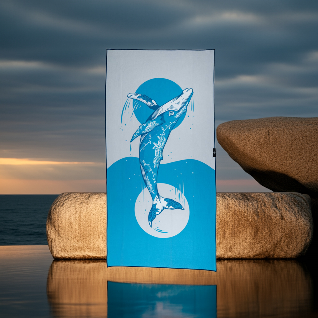 Whale Hello There Sidekick Towel | Whale Art by Kamber