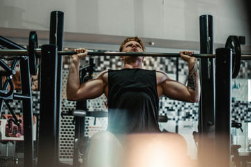 A man lifting weights Happy Faced