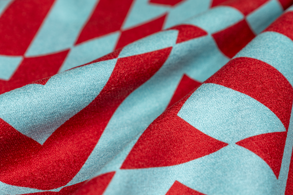 Close up picture of a Happy Faced Towel fabric. Ripple.