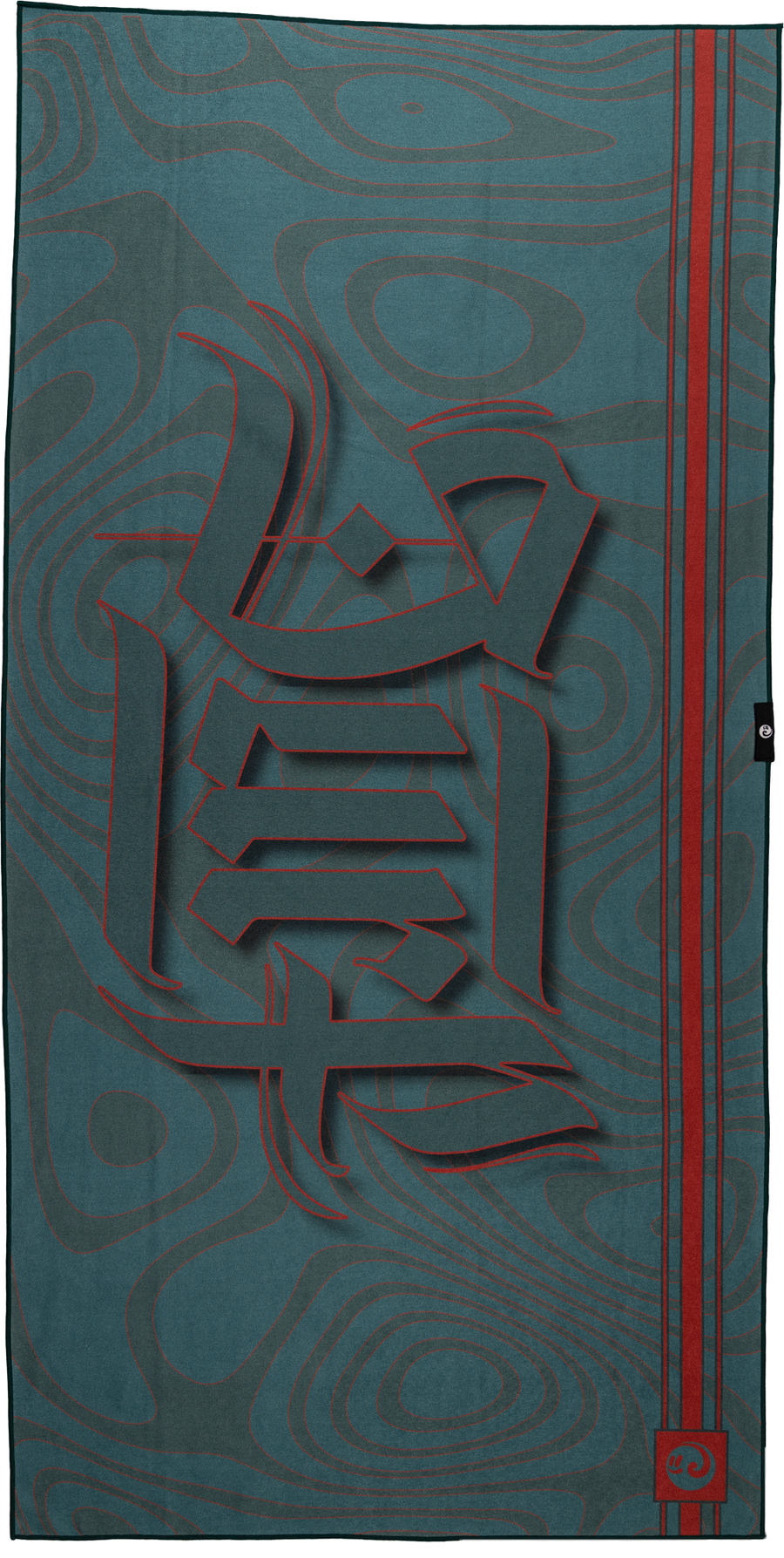 Surf beach towel by Happy Faced, Front side. Towels Made for Beach Yoga Travel and Adventure